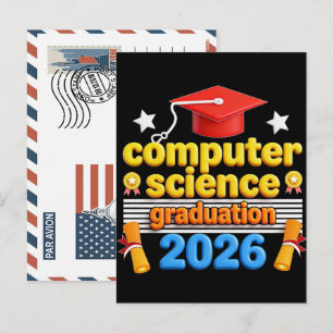 Computer Science Graduation T-Shirt Holiday Postcard