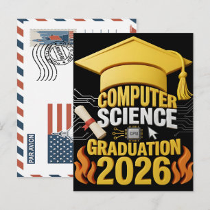 Computer Science Graduation T-Shirt Holiday Postcard
