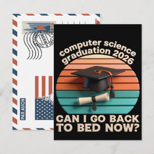 Computer Science Graduation T-Shirt Holiday Postcard