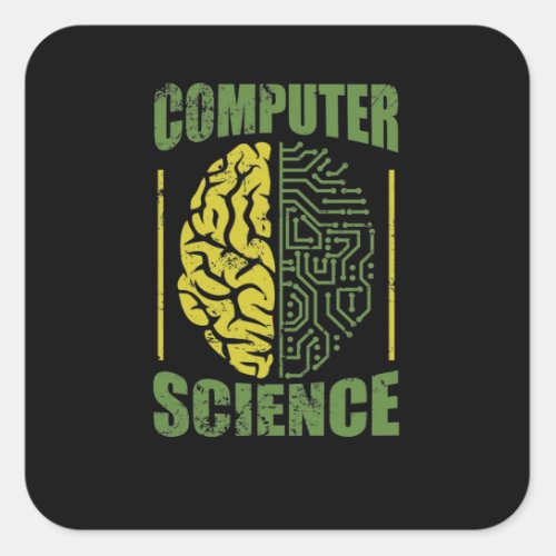 Computer Science Informatiker Software Square Sticker
