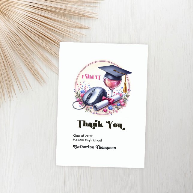 Computer Science & Information Technology Graduate Thank You Card (Computer Science & Information Technology Graduate Thank You Card)