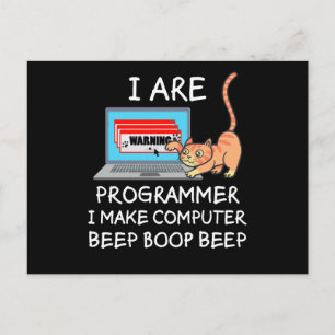 Computer Science IT Computer Cat Funny Saying Gift Postcard