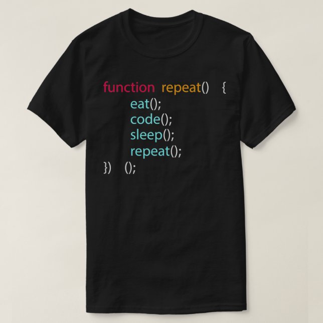Computer Science Programmer Eat Code Sleep  T-Shirt (Design Front)