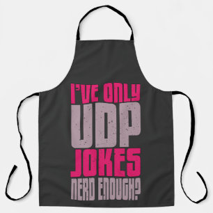 Computer Science Programmer udp Joke  Apron