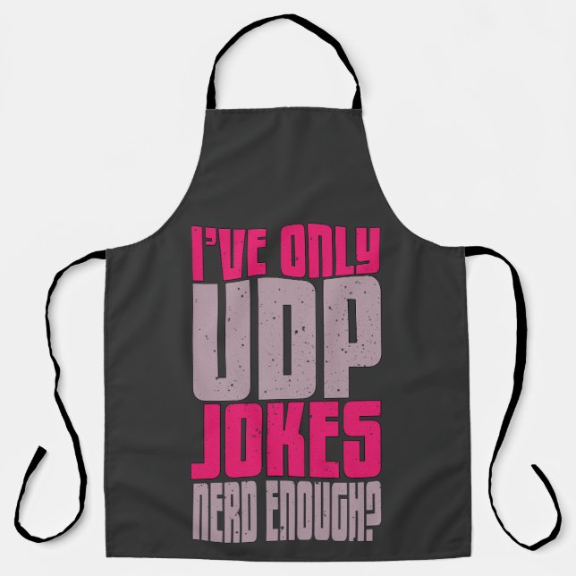 Computer Science Programmer udp Joke  Apron (Front)