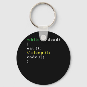 Computer Science Python Programmer Eat Code Sleep Keychain