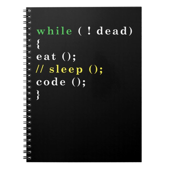 Computer Science Python Programmer Eat Code Sleep Notebook (Front)