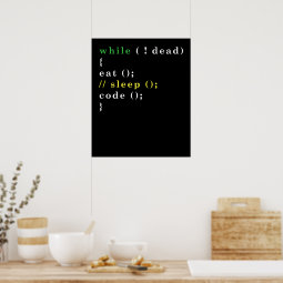 Computer Science Python Programmer Eat Code Sleep Poster | Zazzle