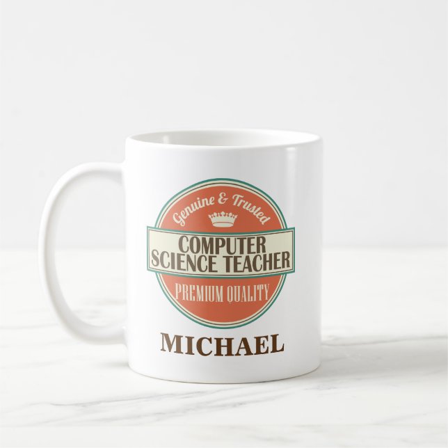 Computer Science Teacher Personalized Mug Gift (Left)