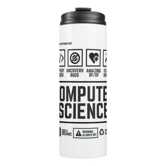 computer science thermal tumbler (Front)