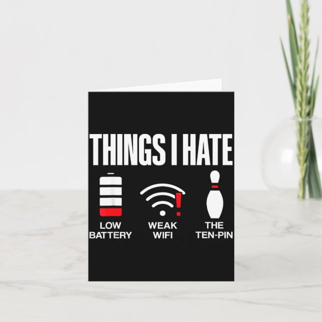 Computer Science Things I Hate Low Battery Weak Sc Card (Front)