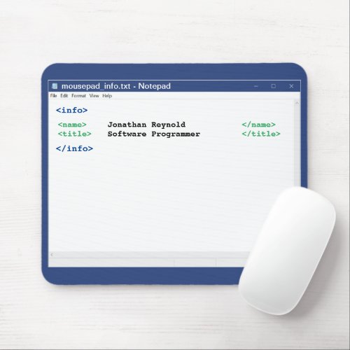 Computer Scientist Notepad Coder Format Programmer Mouse Pad