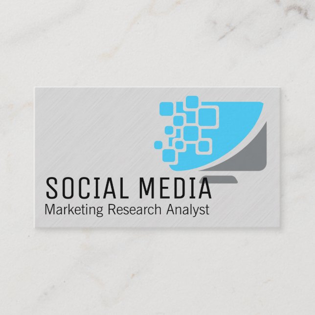 Computer Screen Digital Logo Business Card (Front)