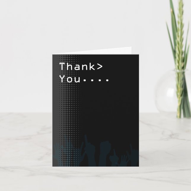 Computer screen Party theme Thank You Card (Front)