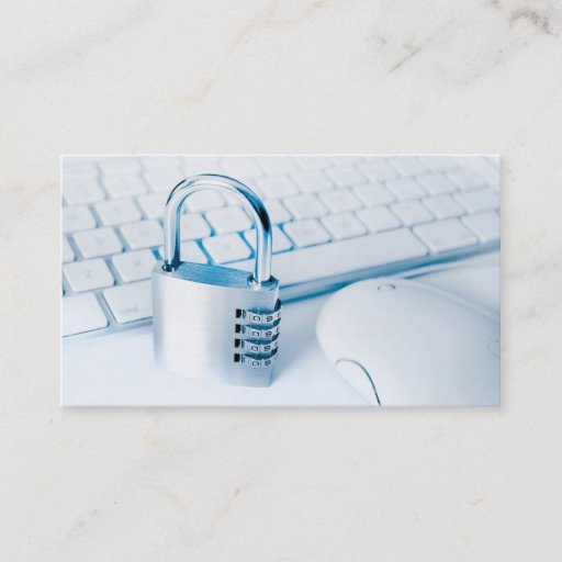 Customizable computer security business card