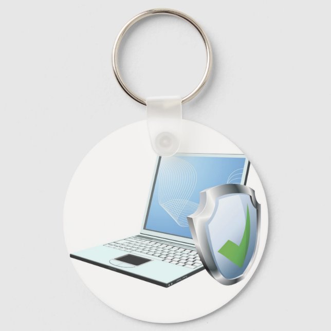Computer security concept keychain (Front)