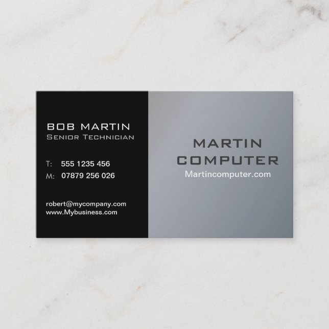 Computer Service Repair Create Your Own Easy Business Card (Front)
