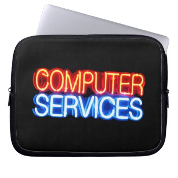 Computer Services Laptop Sleeve by boblet at Zazzle
