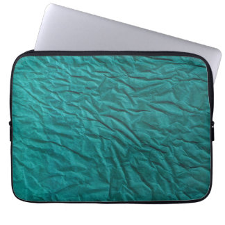 Computer Sleeve with a Wavy Green Design