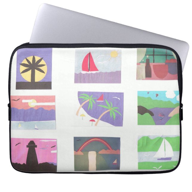 Computer Sleeve with Beach/Nature Scenes (Front)