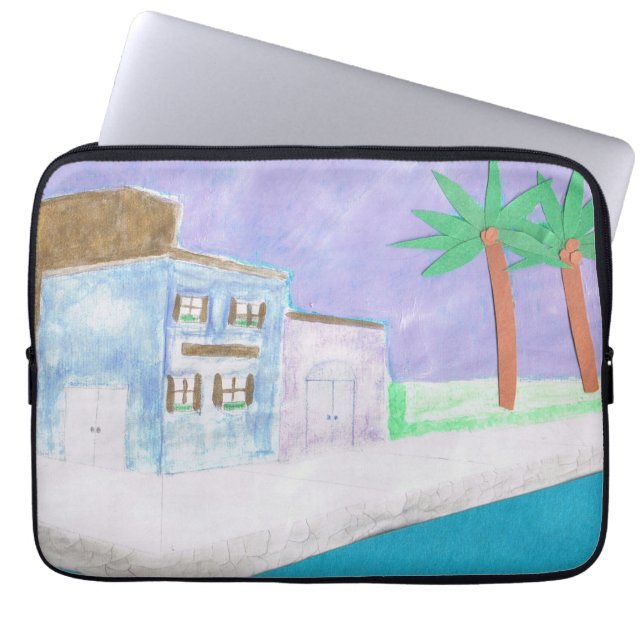 Computer Sleeve with Caribbean Scene (Front)