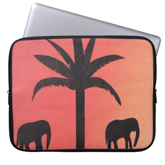 Computer Sleeve with Elephant Design (Front)