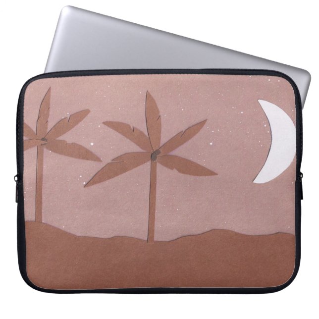 Computer Sleeve with Mountain and Night Sky Scene (Front)