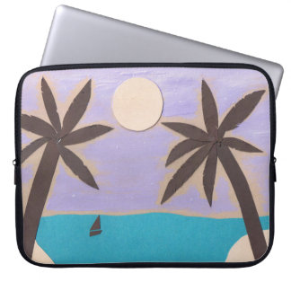 Computer Sleeve with Palm Beach Scene