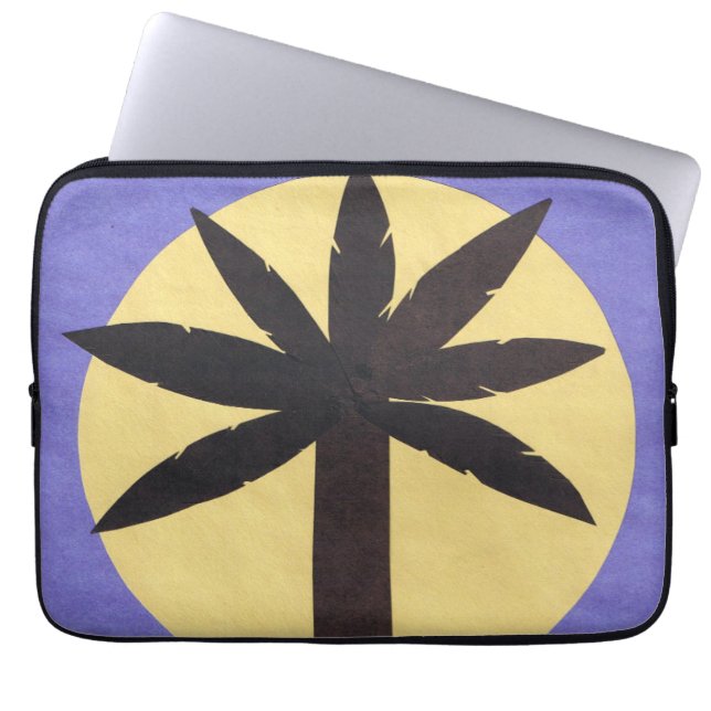 Computer Sleeve with Palm Tree Silhouette (Front)