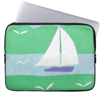 Computer Sleeve with Sailboat Design