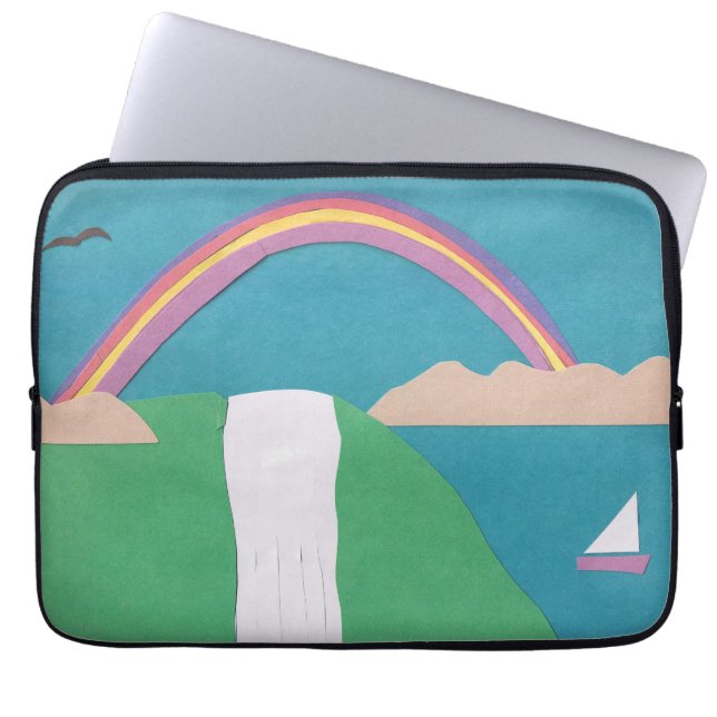 Computer Sleeve with Waterfall Scene (Front)