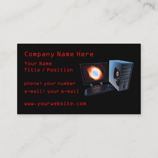 Computer store business cards Zazzle