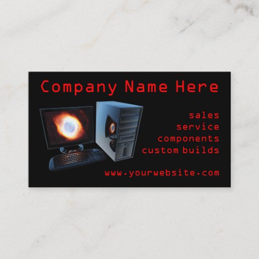 Customizable Computer store business cards