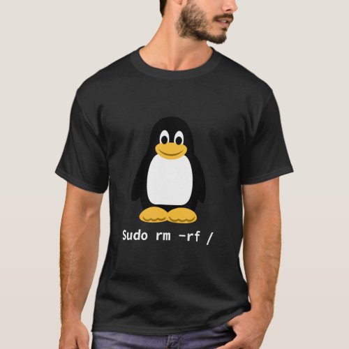 Computer  Sudo Rm Rf Tux Linux Penguin  Programmer T_Shirt