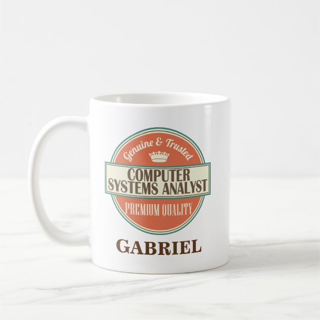 Computer Systems Analyst Personalized Mug Gift (Left)