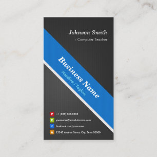 Computer Teacher - Premium Double Sided Business Card