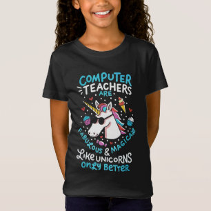 Computer Teacher Unicorn FunnyTeacher Appreciation T-Shirt
