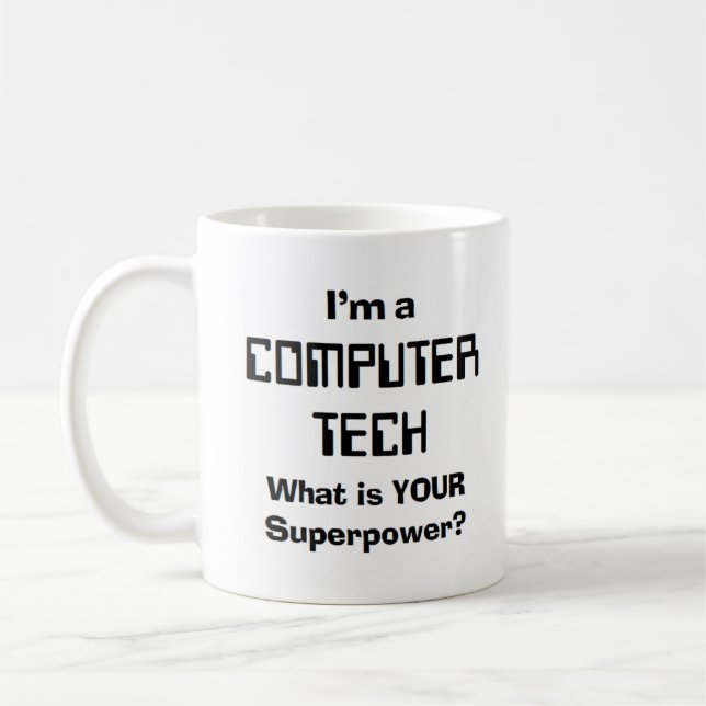 computer tech coffee mug (Left)