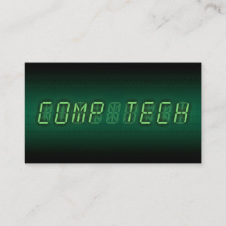 computer tech : digital readout business card
