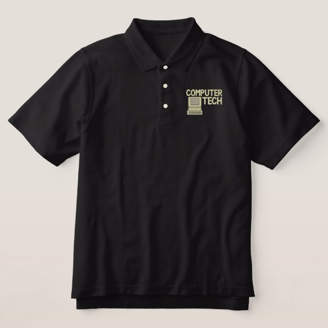 Computer Tech Embroidered Shirt (Design Front)