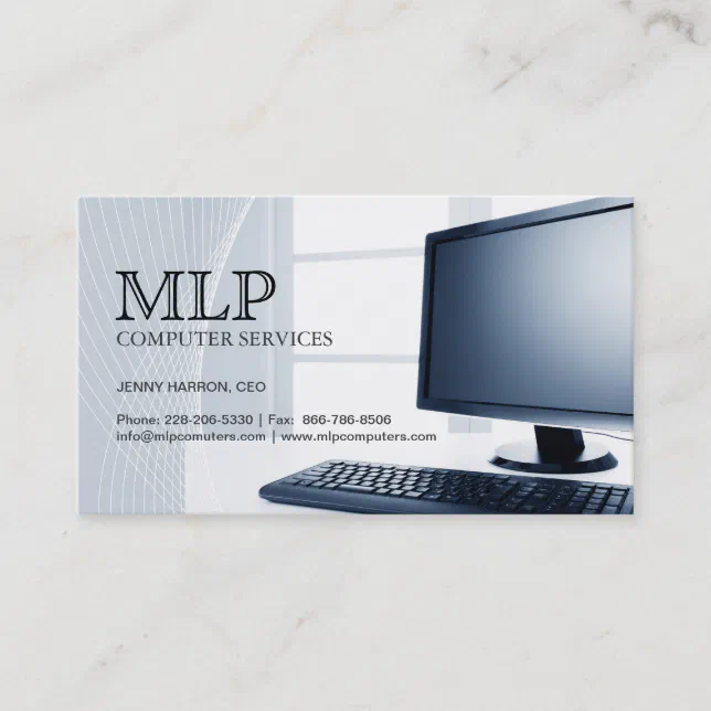 Computer Technician Business Card Zazzle 8564