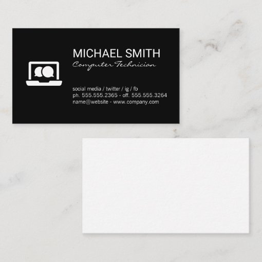 Computer Technician Business Card Zazzle 1109