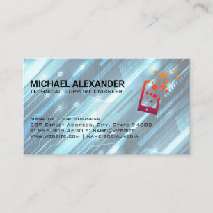 Computer Technician   Communication Device Business Card