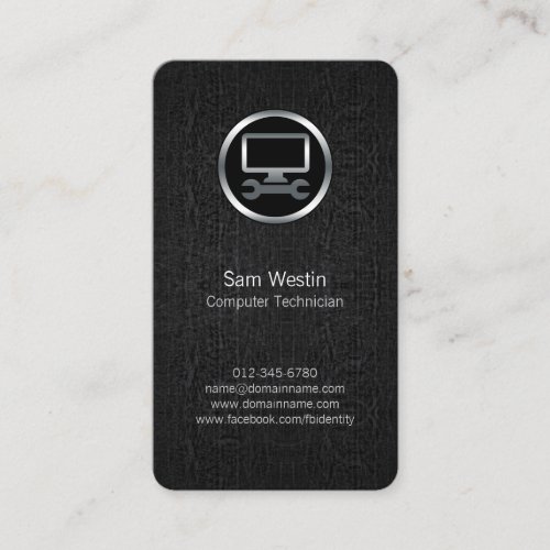 Computer Technician Computer Wrench Business Card