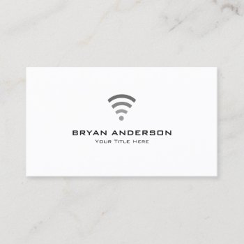 Computer Technician - Wifi Logo Business Card by istanbuldesign at Zazzle