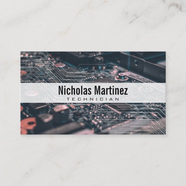 Computer Technology | Circuit Board Business Card (Front)