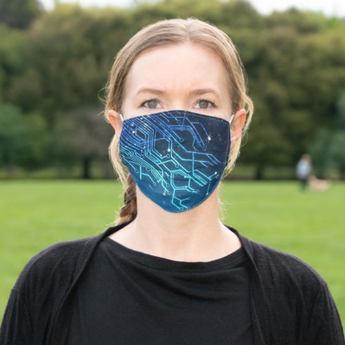 Computer Technology Circuits Adult Cloth Face Mask