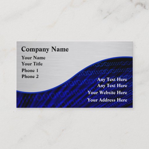 Customizable Computer Business Cards