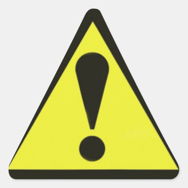 Car Auto Caution Exclamation Mark Warning Triangle Vinyl Sticker W 
