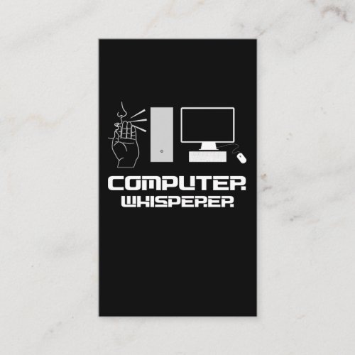 Computer Whisperer Funny Gamer IT Admin Programmer Business Card